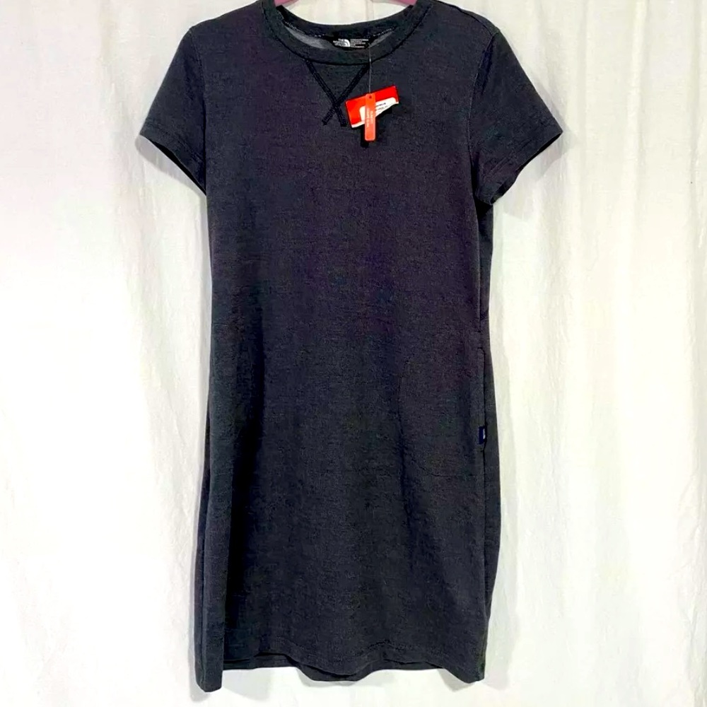 North Face Terry Dress RTO Slim Fit Pockets Gray Women’s Size M